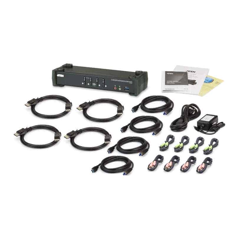 (image for) Aten 4-Port USB 3.1 4K DisplayPort KVMP™ Switch (Cables Included)